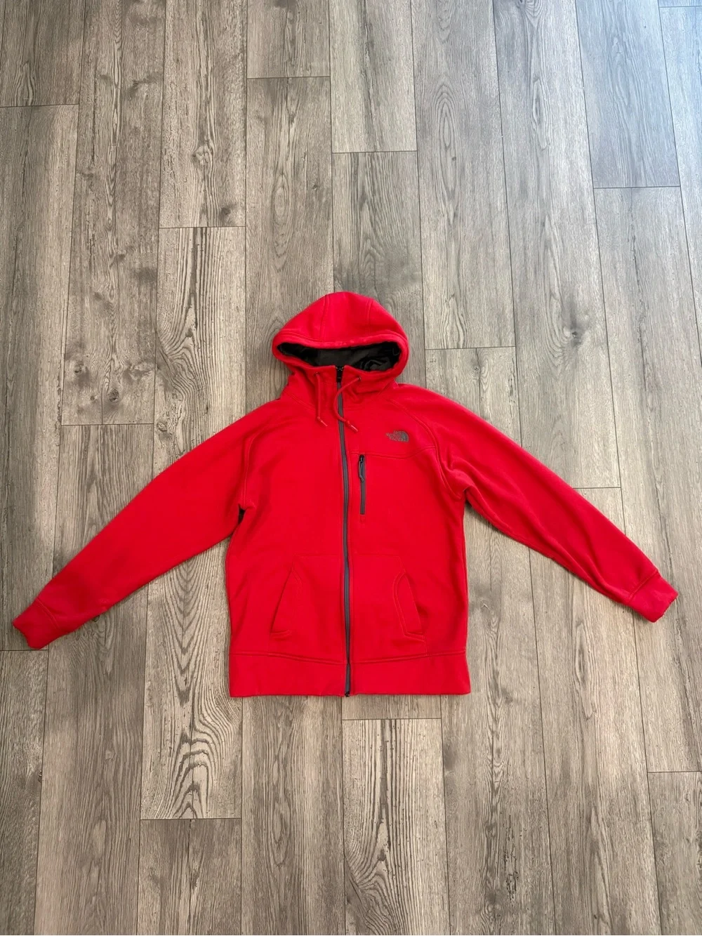 The North Face Red Full Zip Fleece Men’s Size: Small Fleece Jacket